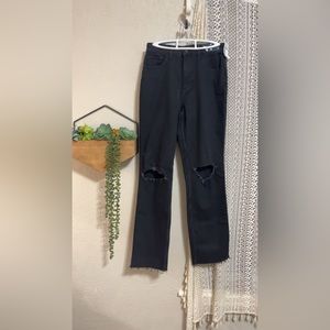 Black ripped Dad pants jeans